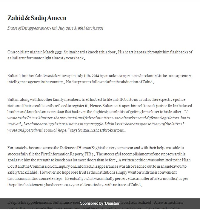 Photo 2 of We are disappeared. We are aggrieved. by Defence of Human Rights Pakistan - published by Daastan